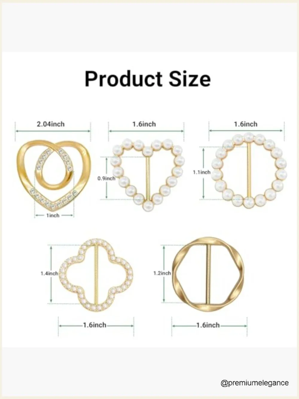 Scarf Rings Shirt Clips T-Shirt Tie Clips Set of 6